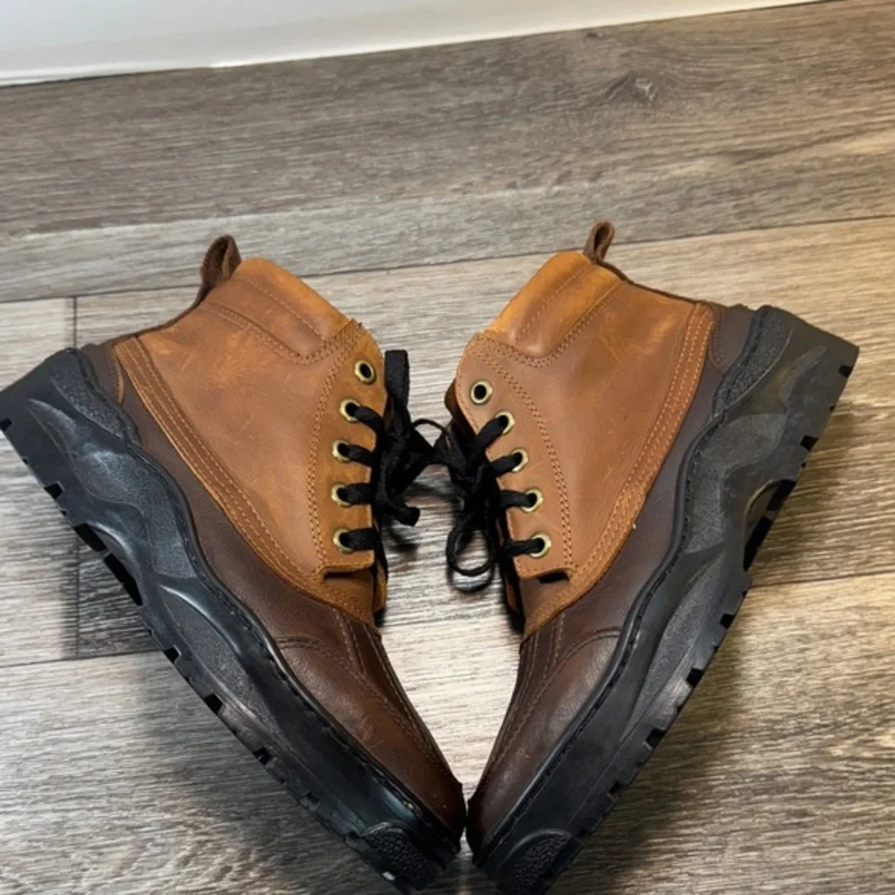 Polo Men's Brown Leather Boots size 9.5 (s161)